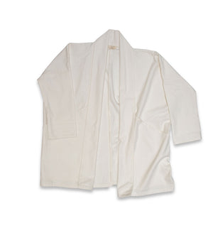 Women's Organic Cotton Canvas Kimono Jacket - Bone