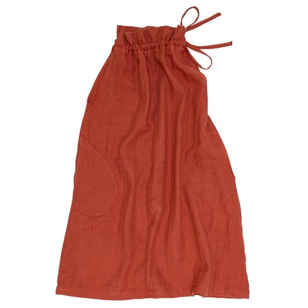 Ruffle Neck Sundress - Cayenne