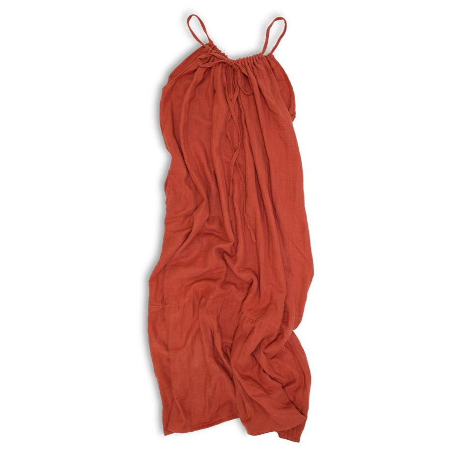 Women's Organic Cotton Maxi Sundress - Cayenne
