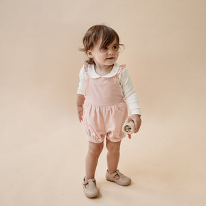 Baby Bubble Romper | Pink Meringue Corduroy
