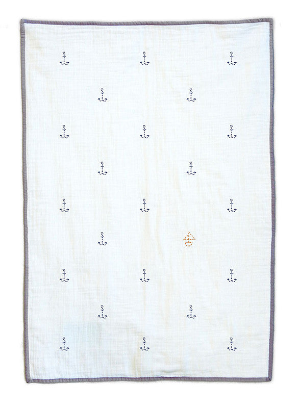 Ahoy Organic Baby Quilt Blanket