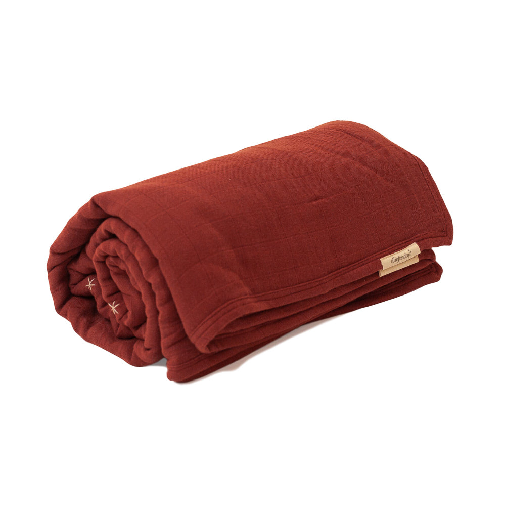 Mille Feuille Throw Blanket - Cayenne