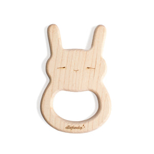All-Natural Maple Wood Bunny Teether
