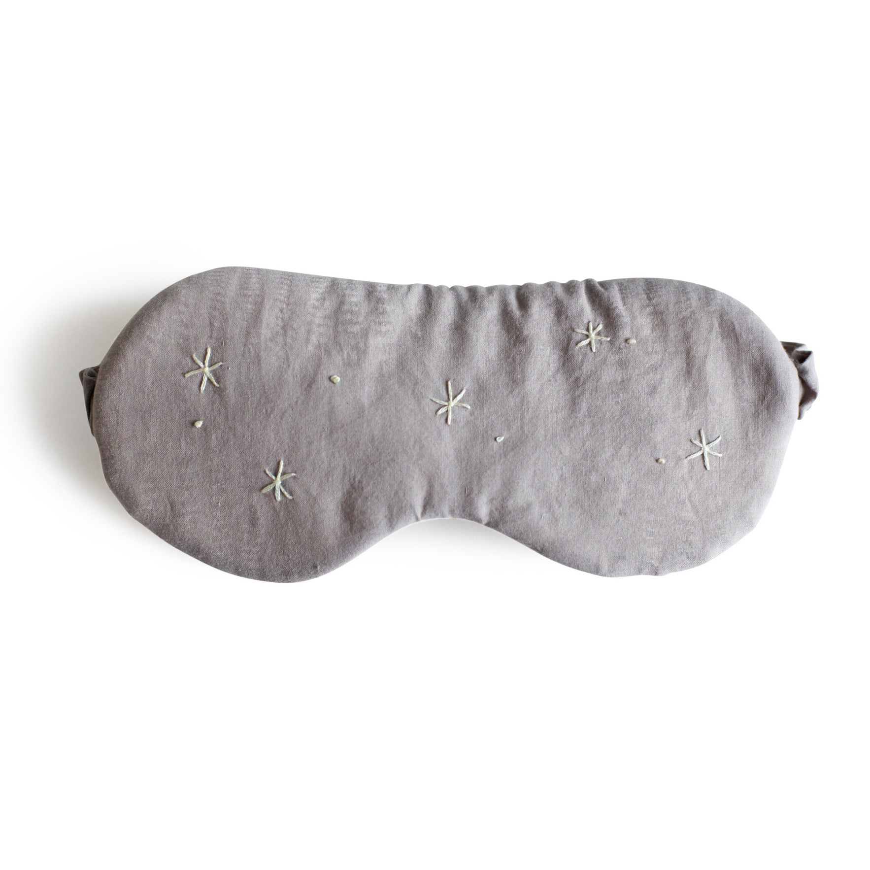 Hand-embroidered Cotton & Silk Eye Mask