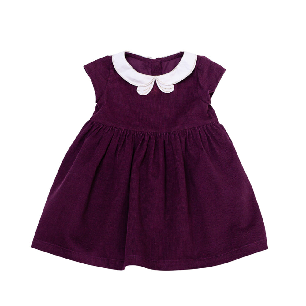 purple peter pan collar dress Cute Peter Pan Collar Dress With Embroidery,Green/Purple,12M to 5T. Purple / 2T