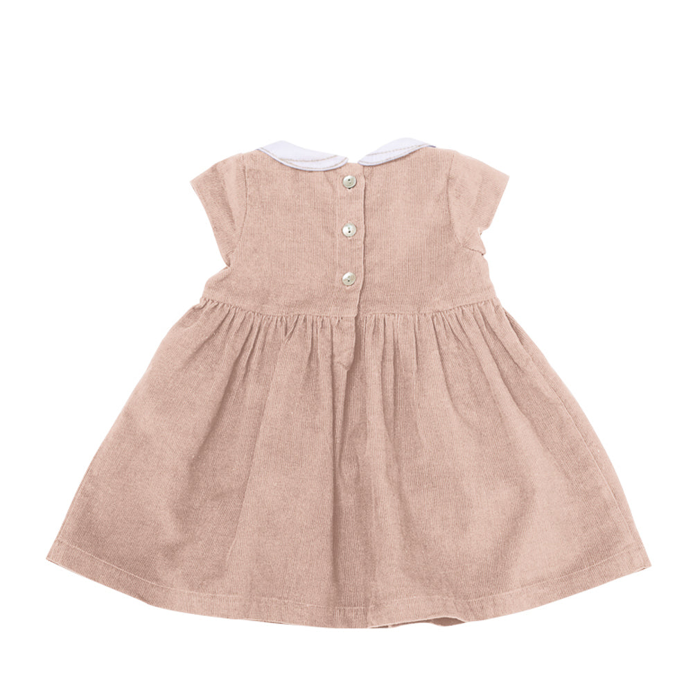 Peter Pan Collar Dress | Pink Meringue Corduroy