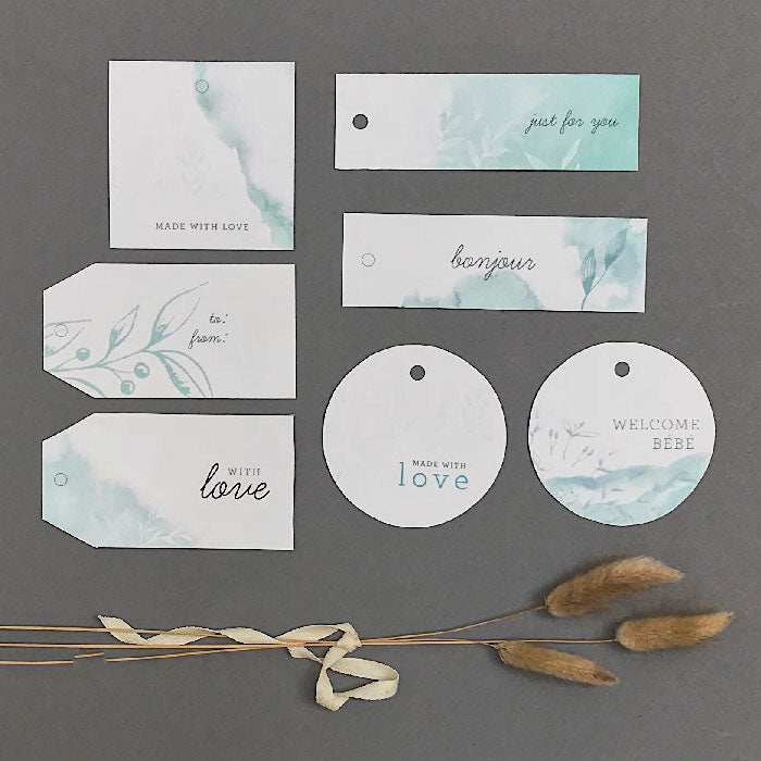 Free Botanical Watercolor Gift Tags