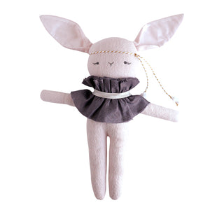 Mademoiselle Lapin Pink - Handmade Stuffed Bunny